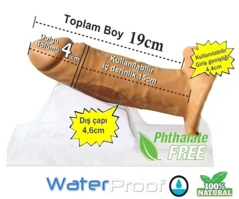 22 Cm İçi Boş Büyük Takma Penis - 4