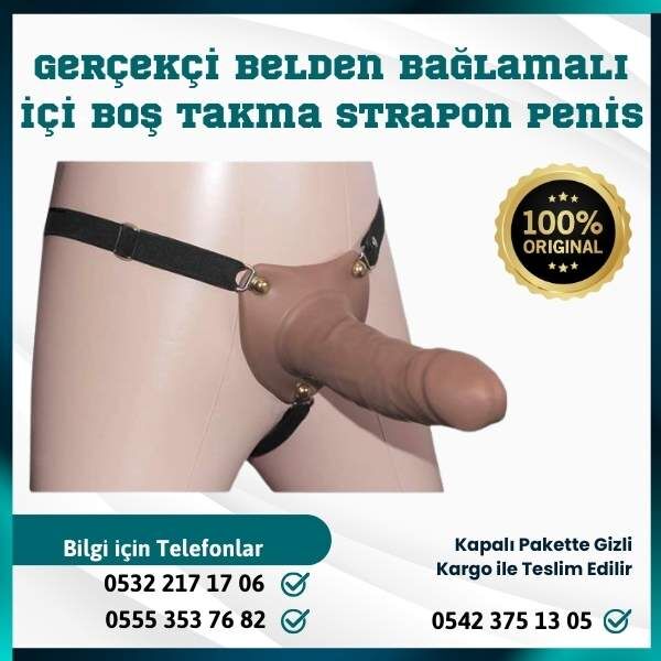 22 Cm İçi Boş Büyük Takma Penis - 2
