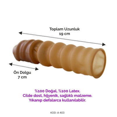 Kılıf Uzatmalı 7cm Dolgulu Çilek Aromalı Kayganlaştırıcı - 5