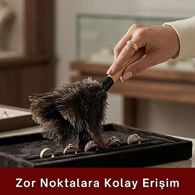 Kuyumcu Vitrini, Cep Telefonu Vitrinleri, Ev Vitrinleri Toz Alma Hindi Kuşu Tüyleri - Kisarna