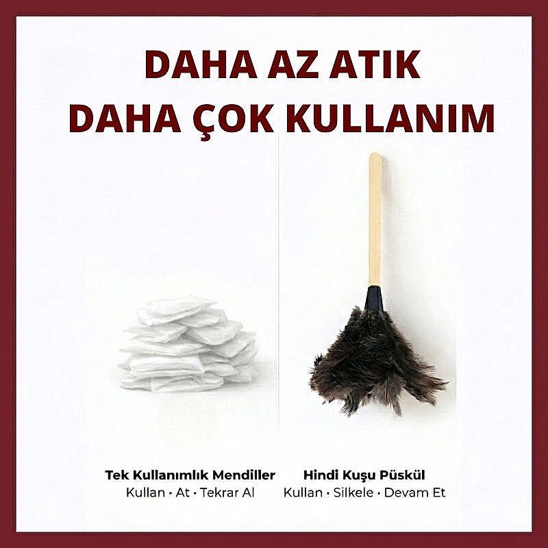 Mobilya eşya veya yüzeyler üzerindeki tozları alan gerçek hindi kuşu tüyleri püskülü - 7