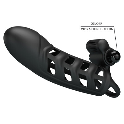 Penis Kılıfı Klitoris Masajlı 10 Titreşimli Kayganlaştırıcı Yağı Hediye - Eromax