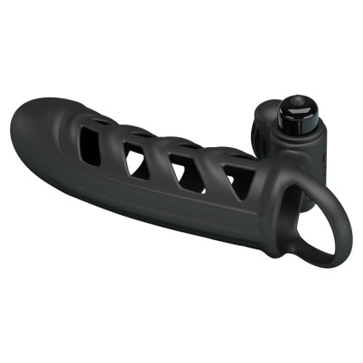 Penis Kılıfı Klitoris Masajlı 10 Titreşimli Kayganlaştırıcı Yağı Hediye - 5