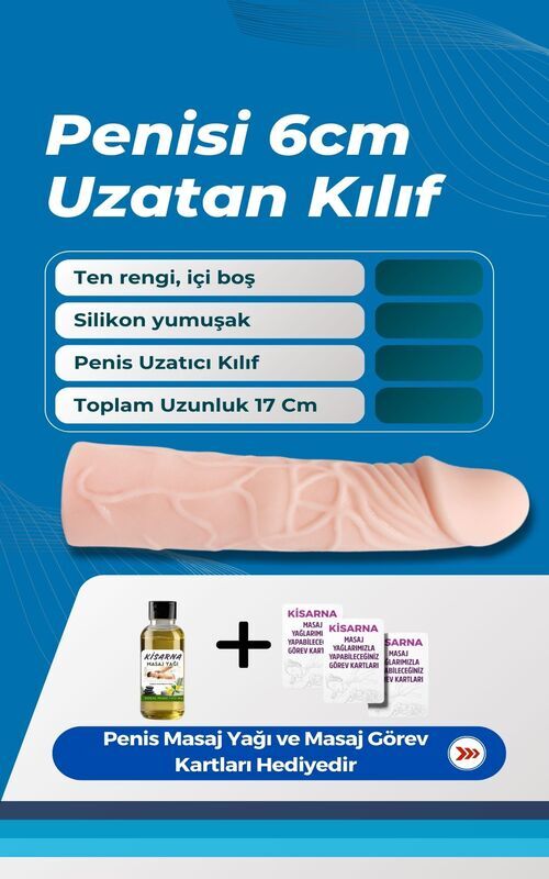 Uzatmalı Penis Kılıfı 6 Cm Dolgulu - 3